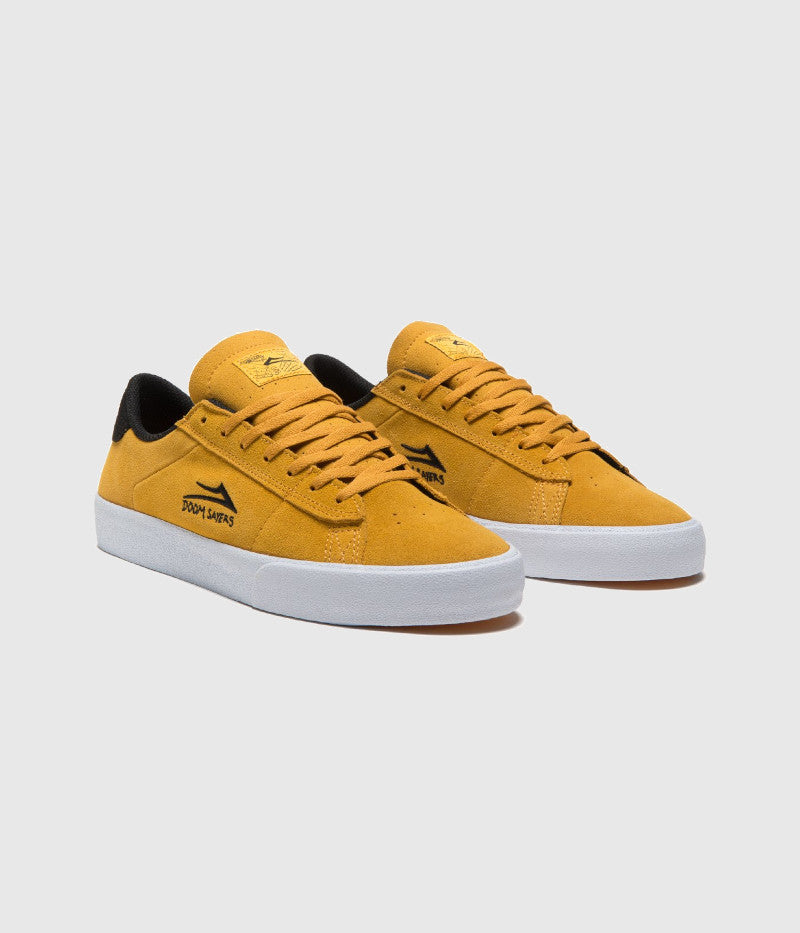 Lakai x Doomsayers Newport Skate Shoes Gold Suede