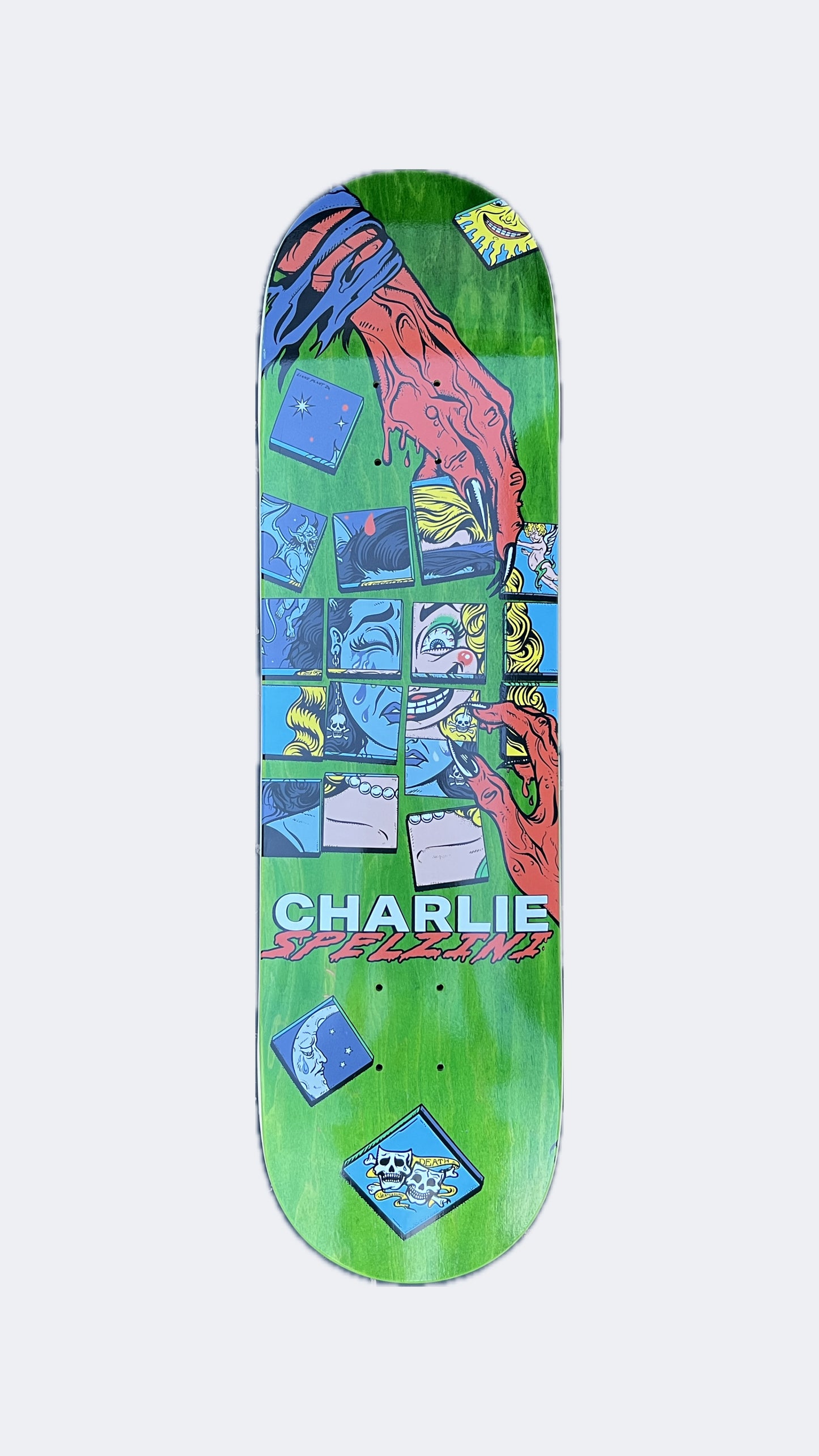 Death Skateboards Charlie Spelzini "Interchangeable" Skateboard Deck 8.5"