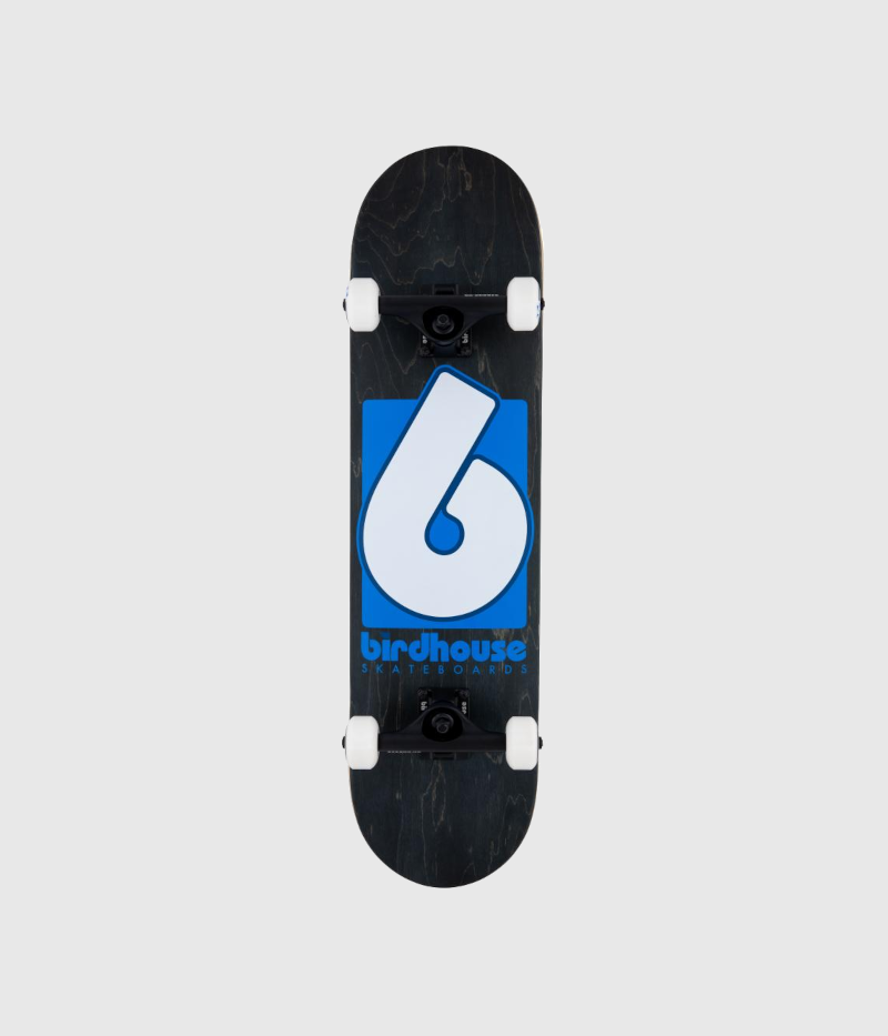 Birdhouse B Logo Blak/Blue Complete Skateboard 8"