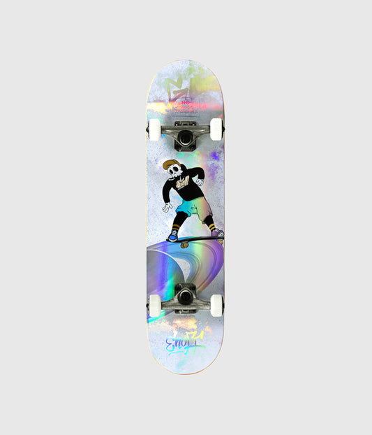 Enuff Skully hologram Complete Skateboard White 7.75"