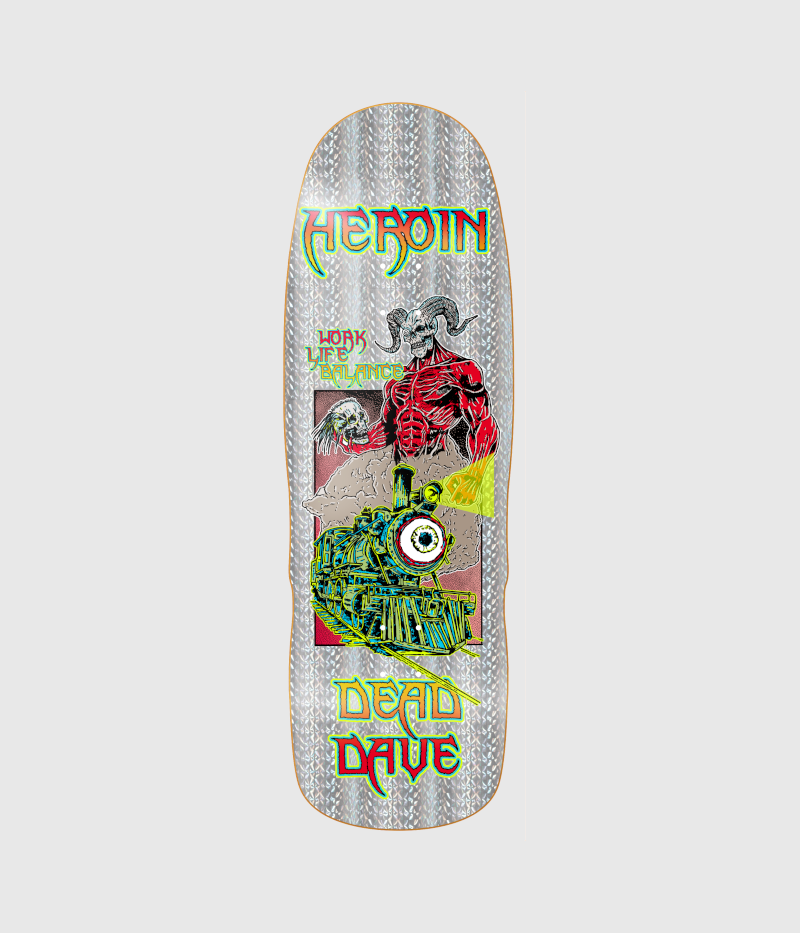 Heroin Skateboards Dead Dave Hellscape Skateboard Deck 10.1"