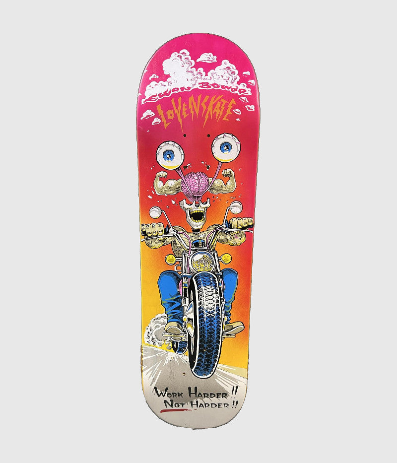 Lovenskate Ewen Bower 'Work Harder, Not Harder' Skateboard Deck 8.5"