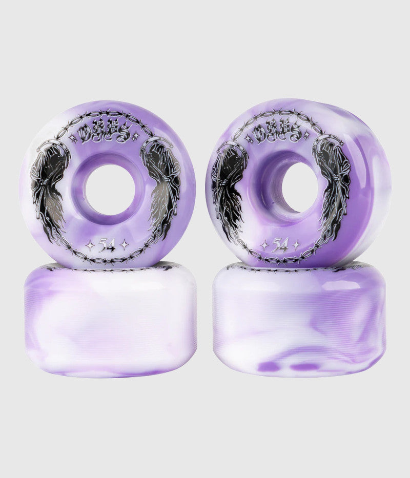 Orbs Specters Swirls Skateboard Wheels Conical - 99A - (Purple/White Swirl) 54mm