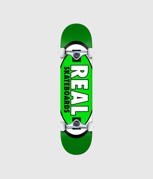 Real Oval Classic Skateboard Complete Green 8"