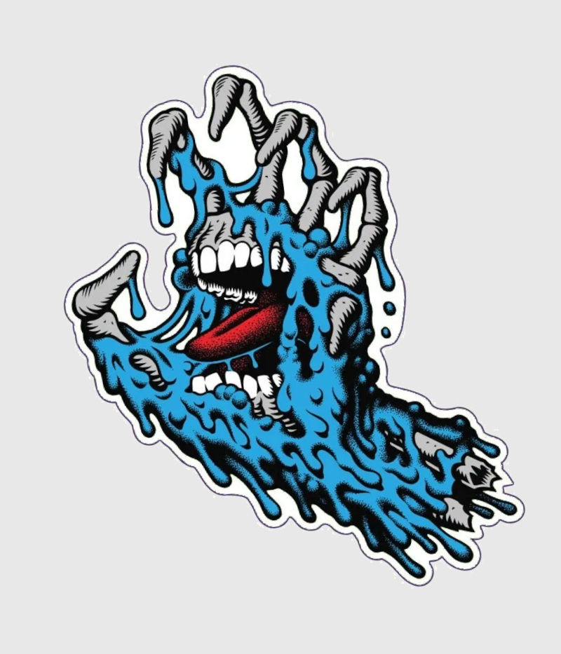 Santa Cruz Melting Hand Stickers 4"