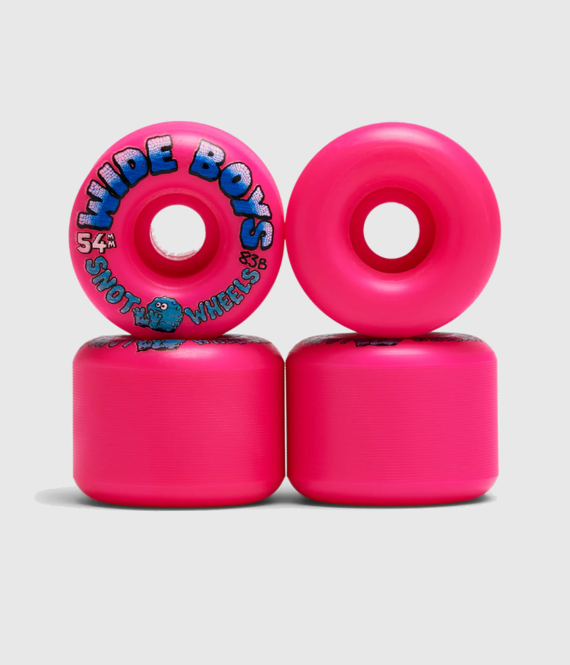 Snot Wheels Wide Boys 83b Skateboard Wheels Fluoro Pink 54mm