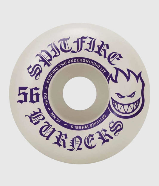 Spitfire Burner White/Purple Skateboard Wheel 56mm