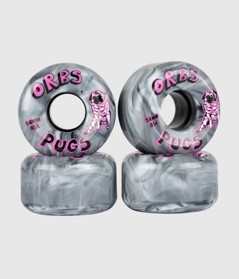 Orbs pugs Black/ Pink Cruiser Skateboard Wheels 85a 54mm