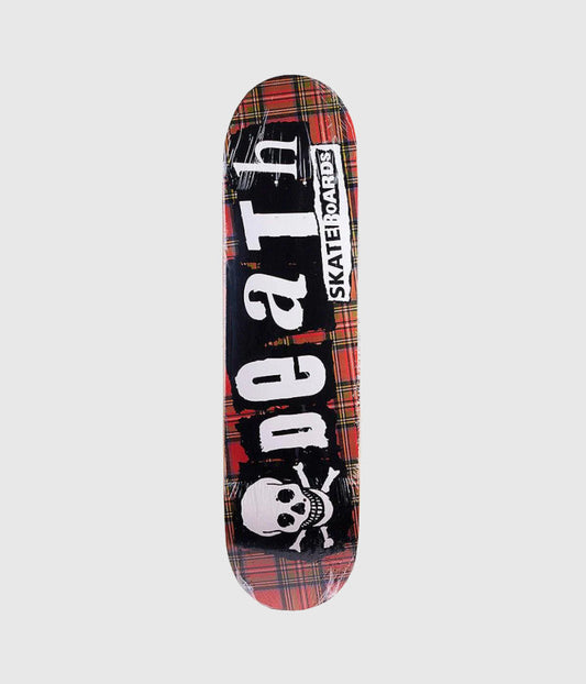 Death Skateboards Tartan Punk Skateboard Deck 8.75"